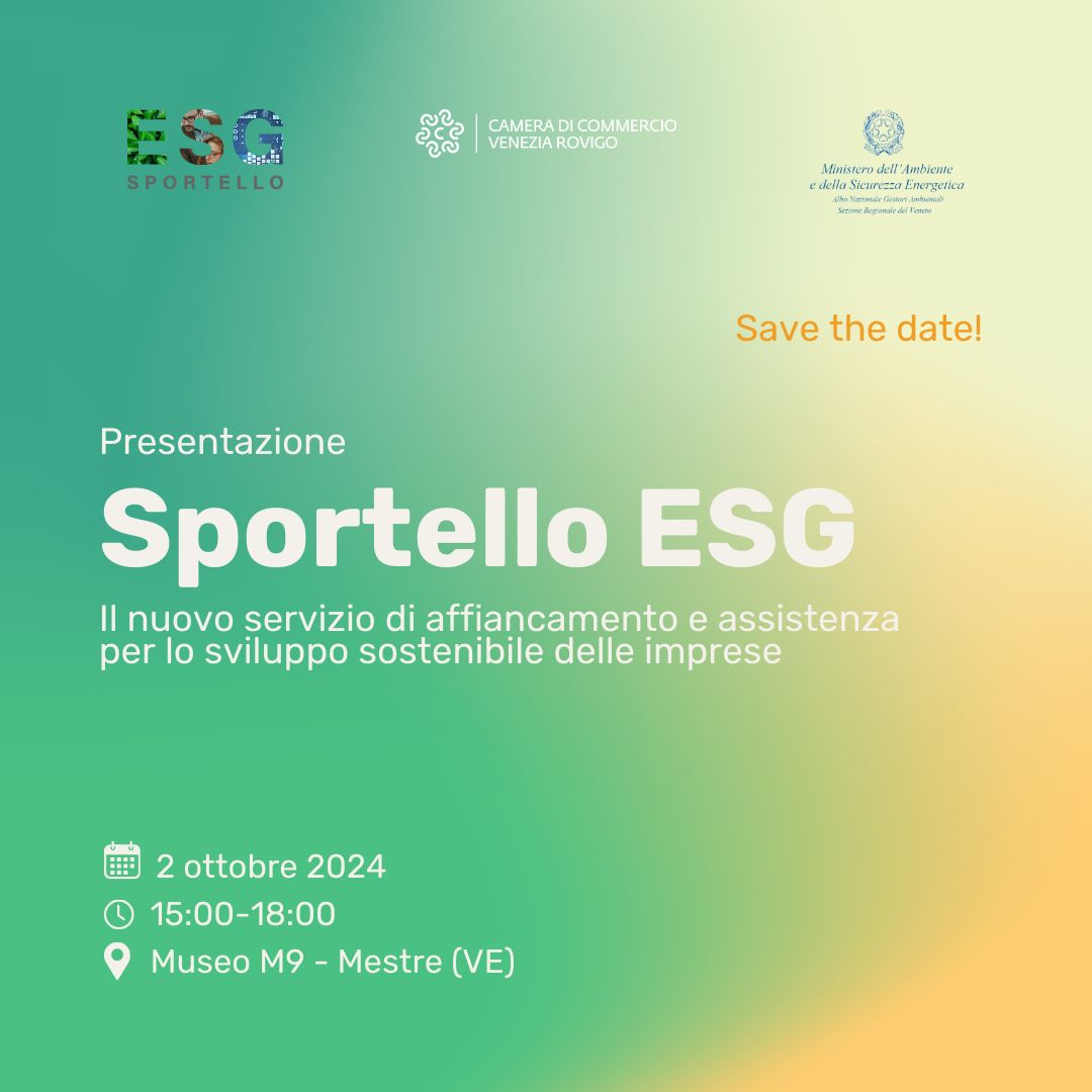 SAVE THE DATE SPORTELLO ESG